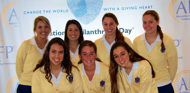 AHN swim and volleyball teams receive Youth in Philanthropy Award