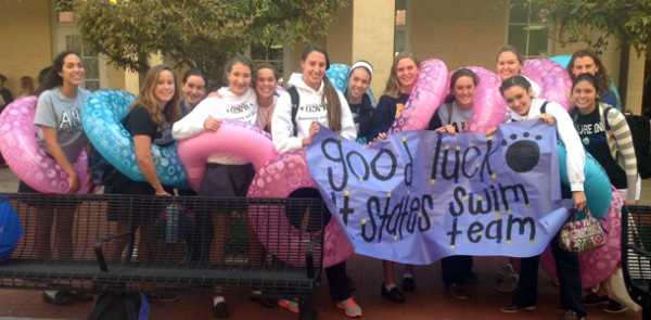 Golden Girls send swimmers off to States with noon rally