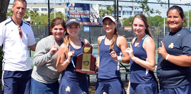 Tennis team recaptures district and region titles; Nasser and Lozo win firsts at Tennis Finals