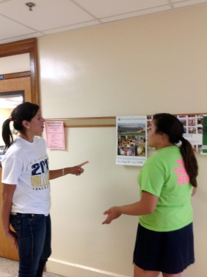 Gaby Mendez weighs her college options with Ms. Filocco