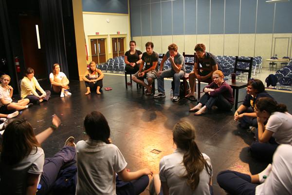 Cast of R&J meet with Bayshore players
