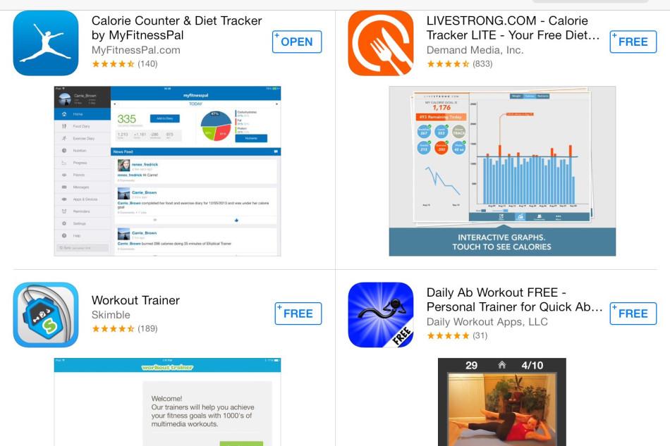 search fitness in the app store to pick the one that best suits you 