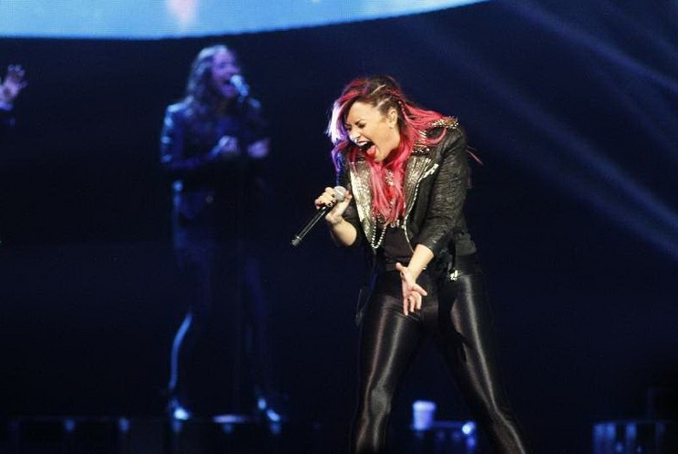 Lovato opened with her summer hit, 
