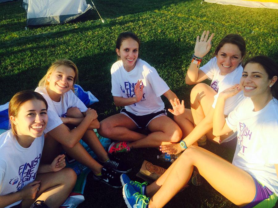 TLC Seniors take a break during Relay for Life activities.
