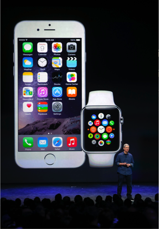Apple CEO Tim Cook introduces the iPhone 6, iWatch, and iOS8