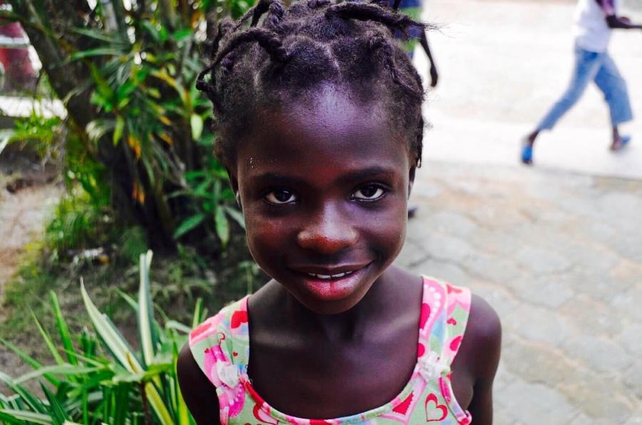 One of the happy children from St. Suzanne, Haiti 