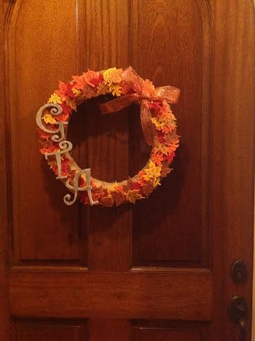 DIY Fall Monogram Wreath