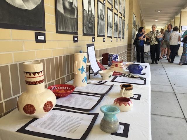 Work created by Ms. Franklins ceramic students. 