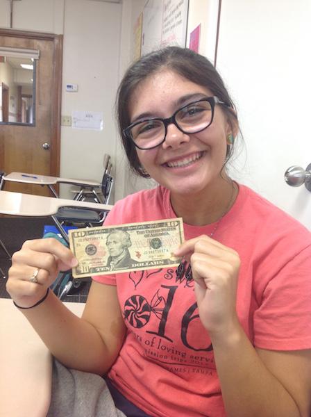 Junior Vanessa Alvarez orders off the kids menu to save money!