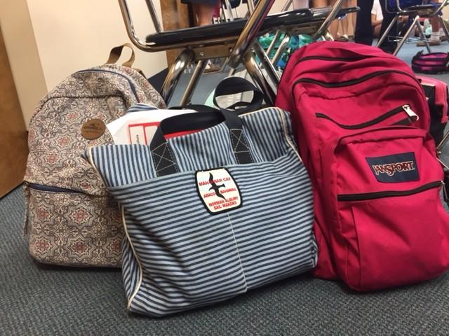 A few of many go-to school bags Academy girls use to display their personalities throughout the school year! Photo Credit: Pia Roca