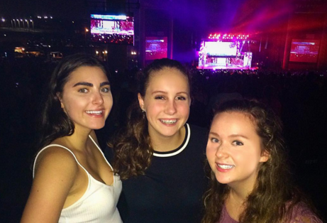 It is concert season! Sophomores Kayla Eckermann, Gretchen Swenson, and Audrey Diaz enjoy a concert featuring their favorite bands.