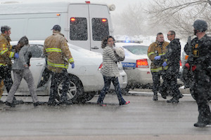 The scene after a gunman opened fire in Colorado Springs at a Planned Parenthood.