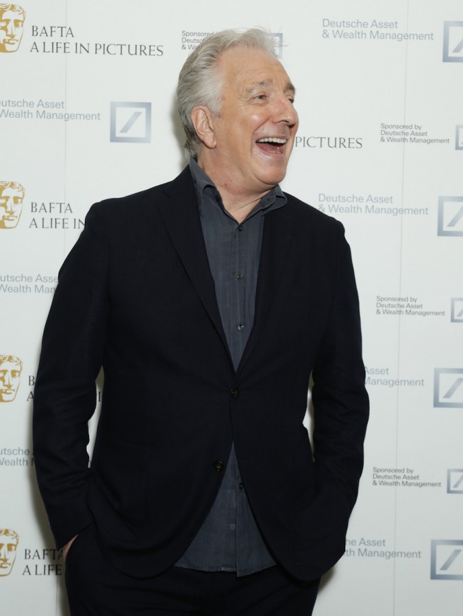 Alan Rickman attends the BAFTA hosted A Life in Pictures with Alan Rickman event on April 15, 2015 in London. The actor has died from cancer at age 69, his family said on Jan. 14, 2016. 