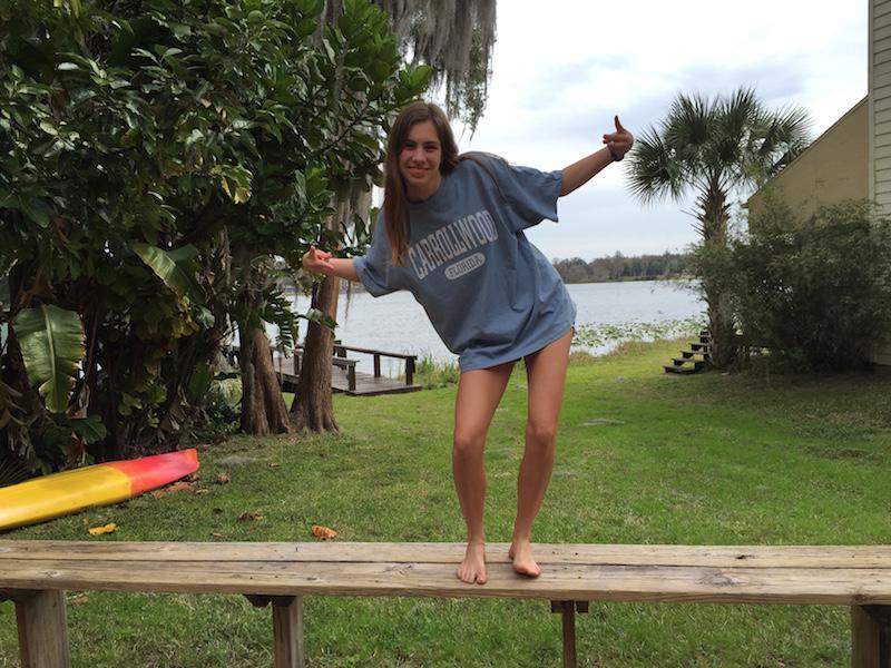 Come at me, South Tampa- Lindsay Calka (wearing her Carrollwood t-shirt)