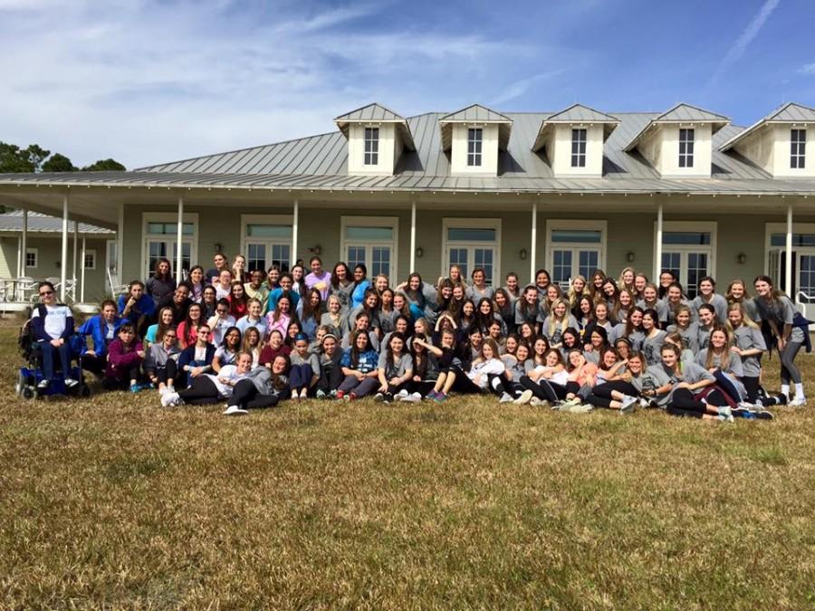 The class of 2016 poses for the last time in front of the Bethany Center in Lutz at the end of their senior retreat; a day filled with smiles and tears as the count down to graduation begins.
Credit: Darcy Dwyer (used with permission)