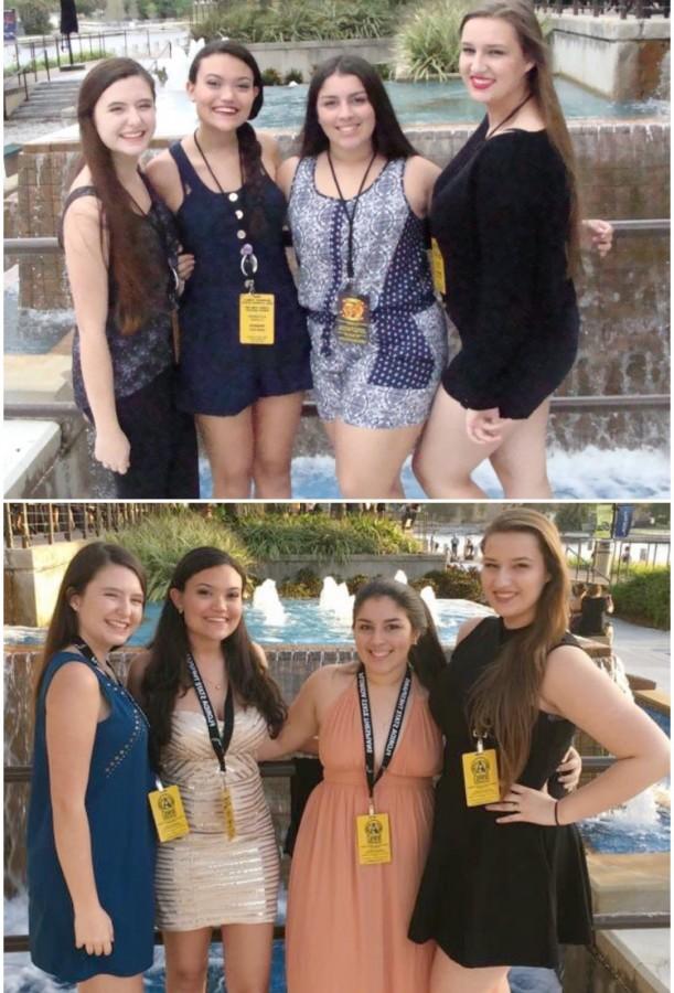 Troupe 0846 Seniors pose at the same location they did four years ago!
