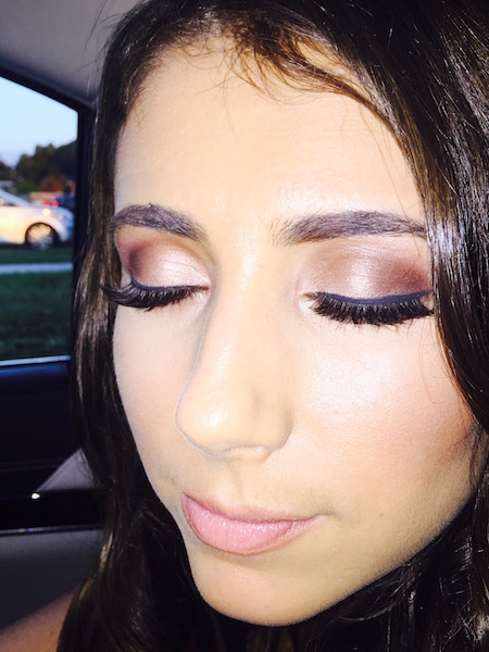 Senior, Lily Oliva, before the homecoming dance when she got her makeup done at MAC. They taught her how to contour and how to properly do her makeup. 