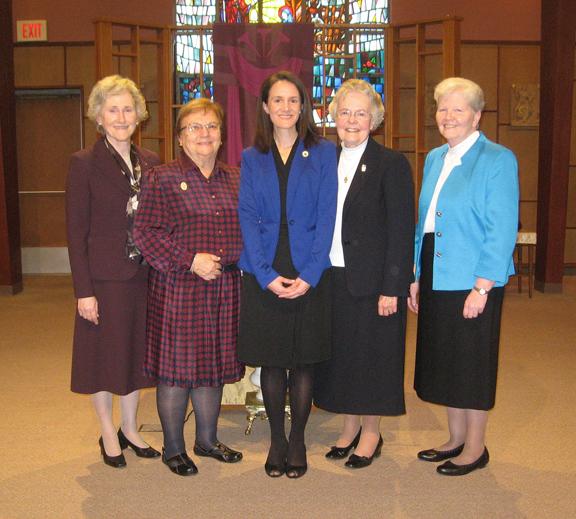 (IHM Sisters)  Sister Lisa stands proudly with a few members of the IHM congregation.