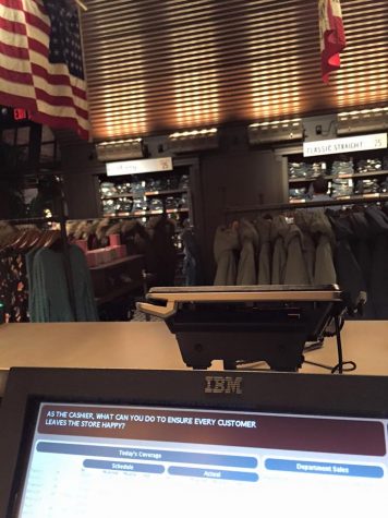 Senior Pia Roca works as a cashier at Hollister and plans on continuing during the summer.