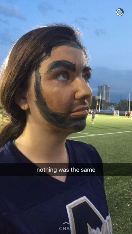 Nothing was the Same was referenced several times to Senior Maddie Matesich with her Drake face paint