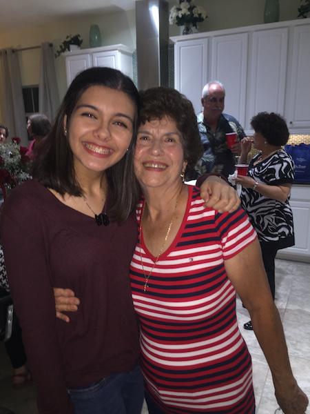 Vanessa and her grandmother, Rafaelina Alvarez, are pictured celebrating her 50th year in the United States.