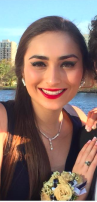 Amelia Llerena at Jesuits Prom rocking the winged eyeliner. 