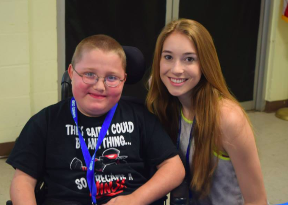 Senior Mary DesRoisers works at MDA camp every summer. 