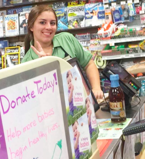 Senior Alejandra Lozano working her shift at Publix. 