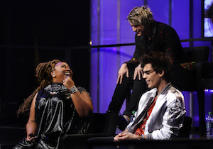 La'Porsha Renae, Dalton Rapattoni, and MacKenzie Bourg preparing for the next show of American Idol. 