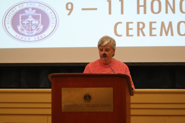 Credit: Rachel McKenna/Achona Online
Sister Ann Regan presented the majority of the awards at the ceremony.