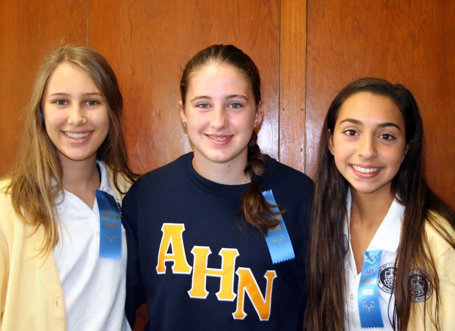(From left to right) Isabella Addison, Caroline Lamoureux, and Lauren Lamoutte