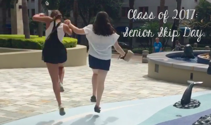 Seniors Liz Benjamin and Keri Kelly skipped around downtown St. Pete on senior skip day.
Photo credit: Liz Benjamin (used with permission)