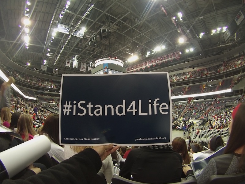 Thousands of pro-life advocates gathered before the March at a prayer service in memory of all those lost to abortion. 
Photo Credit: Audrey Anello/AchonaOnline