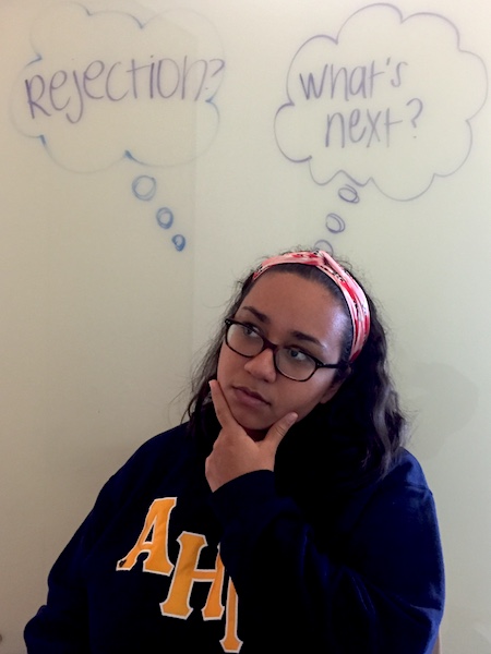 Senior Olivia Stevens believes things happen for a reason when it comes to  rejection. Everyone ends up being exactly where they need to be. Photo Credit: Vanessa Alvarez/AchonaOnline