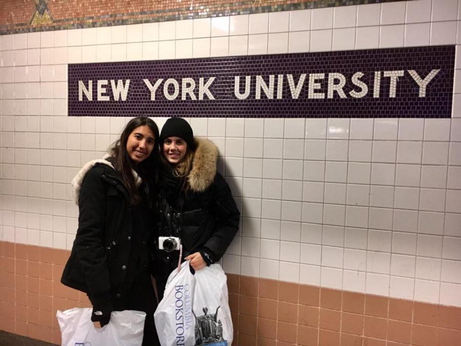 Credit: Olivia Fernandez/ Achona Online             Sophomores Olivia Fernandez and Isabel Laboy hop off the NYC Metro to tour colleges!