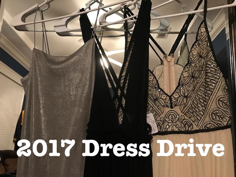 Bring in dresses this week and next week to either donate or rent to the 2017 Dress Drive.