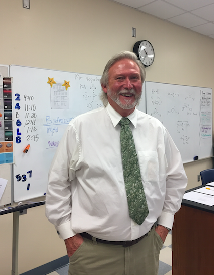 Credit: Sophia Mastro/ Achona Online. Chemistry substitute Steve Vopatek says, I am enjoying the Florida weather and the beautiful atmosphere of the Academy. 