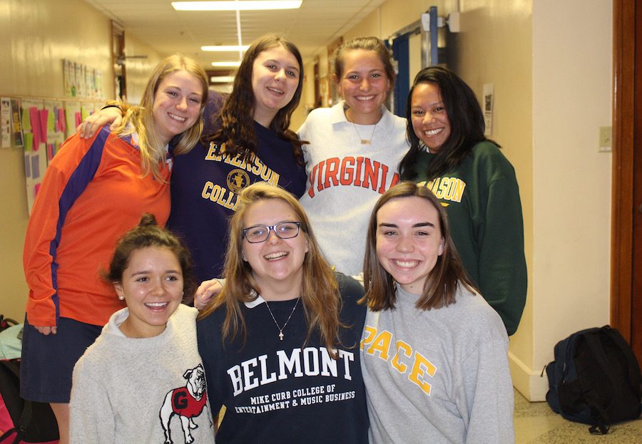 Jenna Wiley (front center) says, The whole time I was trying to convince my parents to let me go [to Belmont], I kept saying “the ends justify the means.” To me, that means the crying, homesickness, tough days are going to be worth it to get to where I want to be career wise.