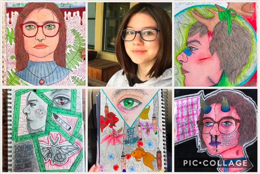 “The most common thing that people ask me is if I use markers, which I don’t. I use color pencils and pens with all of my drawings,” says Bailey. 