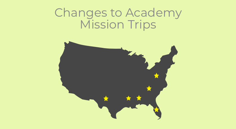 Academy offers trips to nine different service sites for Academy students 