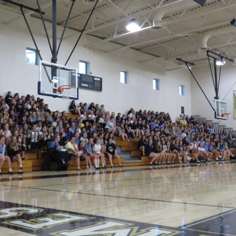 This year's first pep rally took place on Friday, November 9. It was a fun-filled afternoon in recognition of the fall and winter sports with participation fro every grade level.