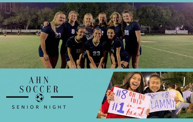The AHN varsity soccer team celebrated their annual senior night honoring their nine seniors. 