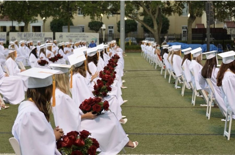 Academy adapted to the circumstances and managed to have a socially distanced graduation. 