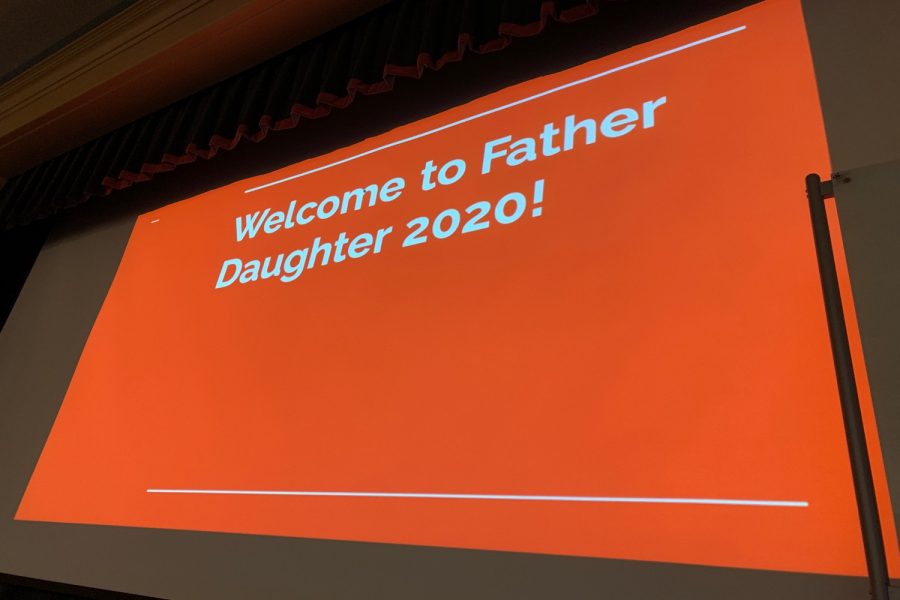 The father-daughter trivia night was held in the Brady Center.