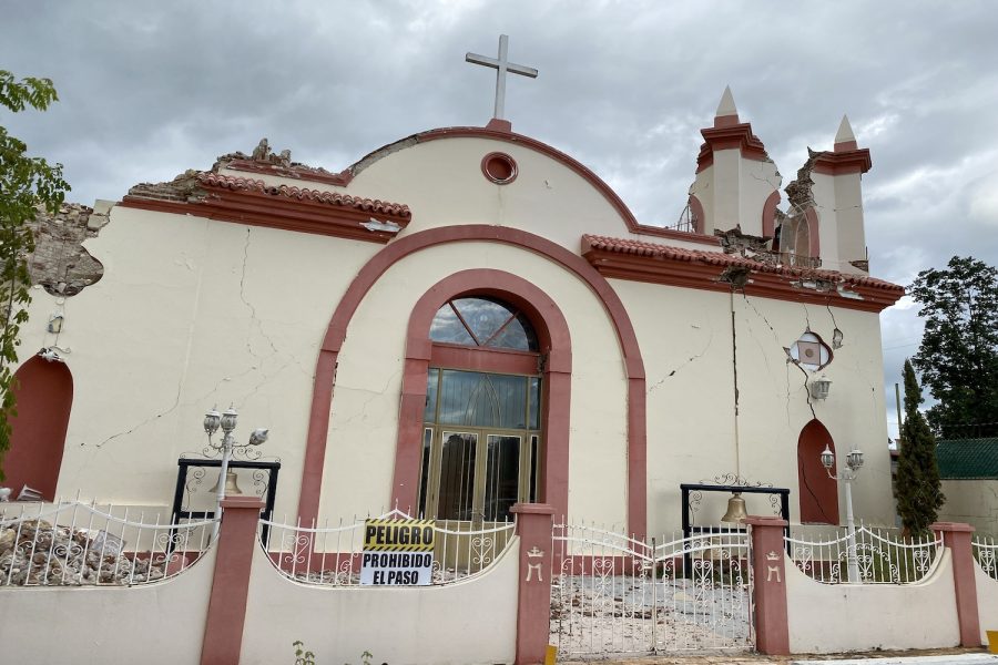 This historic building is Iglesia Inmaculada Concepción, which was founded in 1833, but destroyed by earthquakes.
