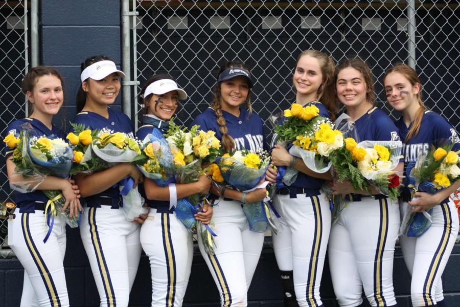 The AHN Softball teams graduating seniors.  