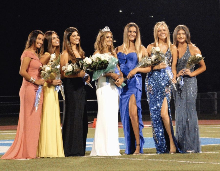 Last years court, in the middle is Samantha Donofrio (A21), who was chosen as queen.