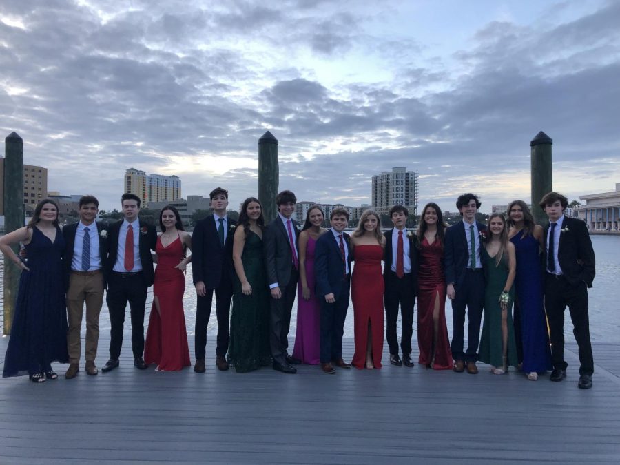 A group of current seniors at their sophomore year formal, the last formal pre-Covid. 
Photo credit: Alaina Garcia (Used with permsission)