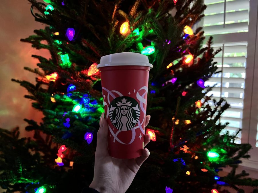 The 2021 Starbucks Red Holiday cup design, offered free during the beginning of the season! 