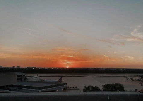The sunset at the roof of the long term parking at the Tampa International Airport is free to view. 